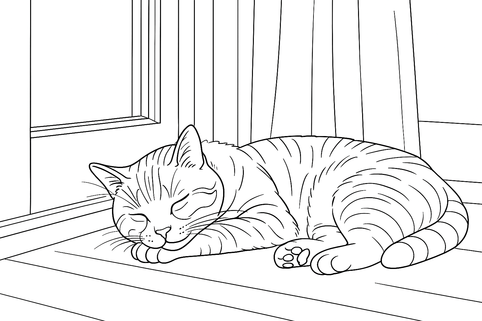 Cat coloring page