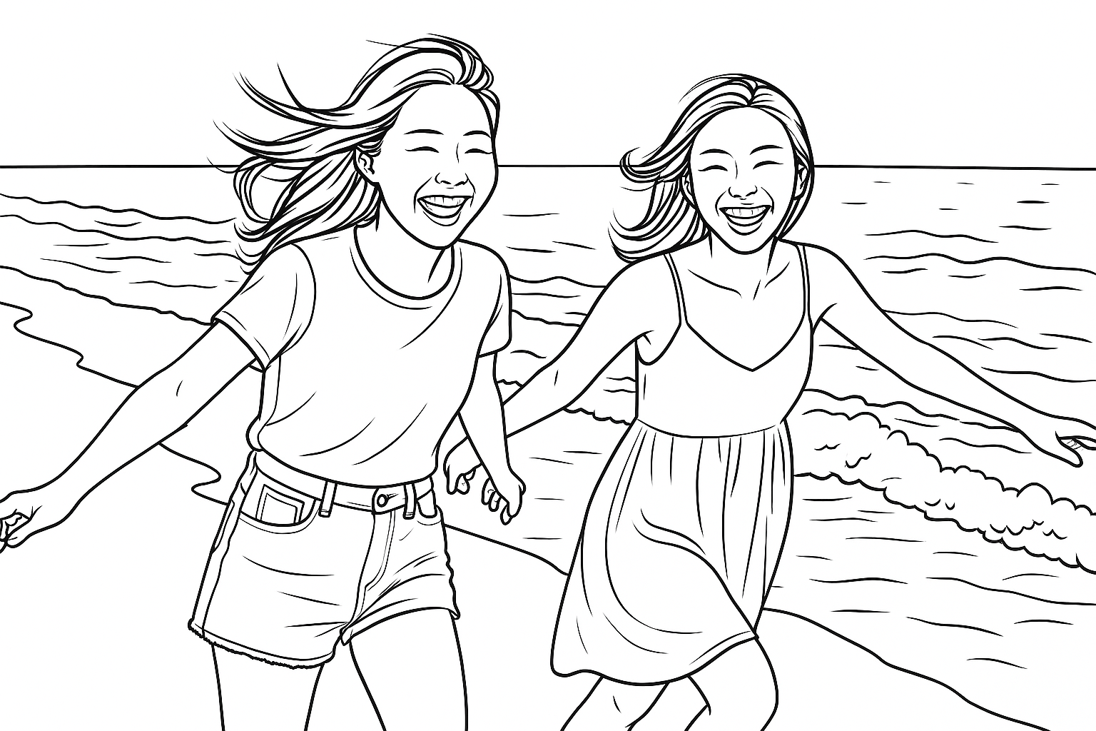 Girls coloring page