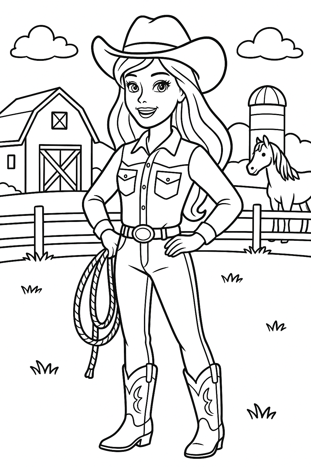 Barbie coloring page