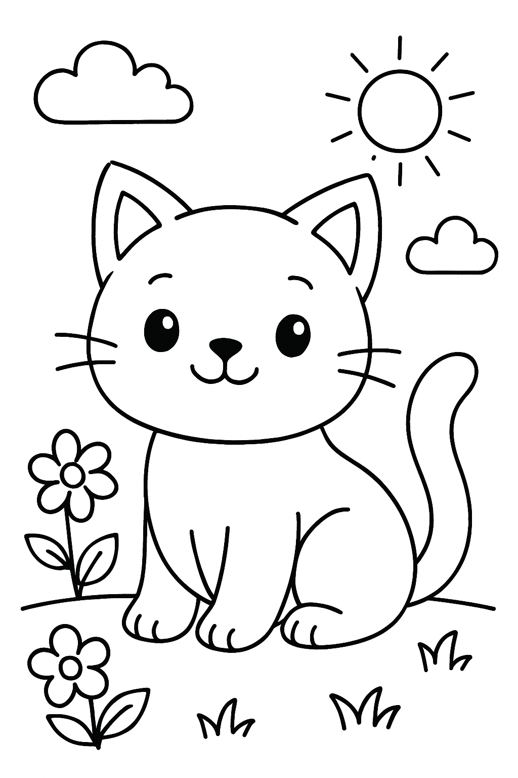 Cat coloring page